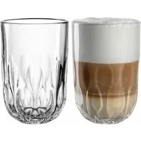 LEONARDO Latte-Macchiato-Glas GOCCE 3. Variante 2er Set 380 ml, Glas