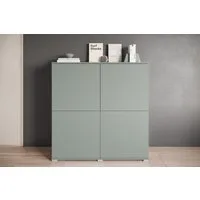 OTTO home Highboard Kenia, moderne grifflose Hochkommode mit 4 Türen, Breite 120 cm (1 St), Push-to-Open-Fronten, höhenverstellbaren Einlegeböden