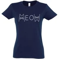 Youth Designz Print-Shirt MEOW Damen T-Shirt mit modischem Frontprint