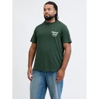 Jack & Jones PlusSize Kurzarmshirt JORNORREBRO TYPO TEE SS CREW NECK PLS Baumwolle, regular fit