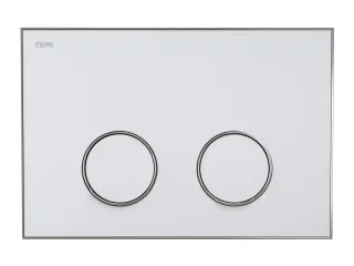 MEPA Frame Betätigungsplatte 2-Mengen Weiß-Mattsilber, 421060 421060