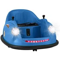 COSTWAY Elektro-Kinderauto, Belastbarkeit 20 kg, Elektroauto mit LED-Lichtern, Musik, 2 Universalräder