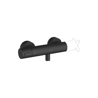 Dornbracht Brause-Thermostat für Wandmonatge SERIENNEUTRAL 34443979 Schwarz matt 34443979-33