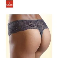 Nuance by Lascana String (Packung, 2 Stück) Dessous mit breitem Spitzenband
