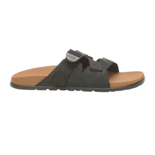 Chaco - "Lowdown" Pantoffeln für Herren, Leder, Open Toe, flach geformter Absatz (Schwarz)