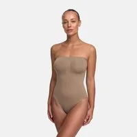 cfab (creamy fabrics) Shaping-Body Trägerloser Bodysuit Sculpting Shapewear mit Slip-Dark Beige-3XL (1-tlg)