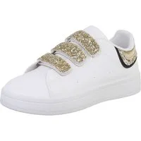Ital-Design Damen Low-Top Freizeit Sneaker (88519289) Flach Sneakers Low in Weiß