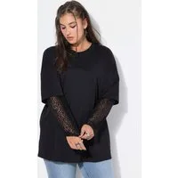 Studio Untold T-Shirt T-Shirt Oversize Shape Langarm mit Spitze