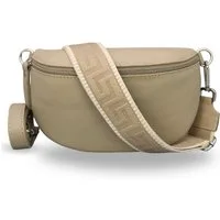 Adel Bags Gürteltasche Bauchtasche Damen Leder Taupe, Umhängetasche, Echtes Leder, hergestellt in Italien, mit 2 Riemen