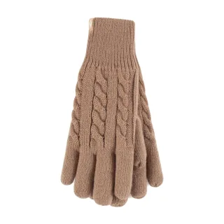 Damen Kabelstrick 2.3 Tog Fleecegefütterte Thermo-Winterhandschuhe