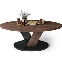 designimpex Couchtisch Design Couchtisch Lova oval Wohnzimmertisch ovaler Tisch Sofatisch, Funktionstisch, Wohnzimmertisch, Tisch, Esstisch, Sofatisch, Rollen