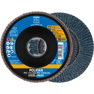 PFERD TOOLS POLIFAN Fächerscheibe PFC X-LOCK konisch Universallinie PSF STEELOX Stahl/Edelstahl - 67666116