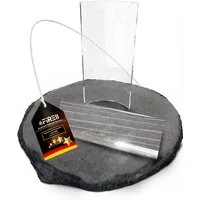 FIRELL Tischfeuer Glas (2x) für Ethanol Tischkamine (Passend für Firell Tischkamin CURL & CURL-II), Sicherheitsglas, feuerfest, gehärtet, Hitzebeständig