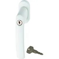 ABUS Fenstergriff ABUS FG200 Weiß, Braun, Silber, SB abschließbarer Fenstergriff, Einzelgriff weiß, abschließbar, Kindersicherung