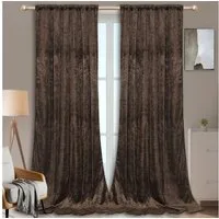 Rosnek Vorhang Luxuriöser, geblümter Samt, für Wohnzimmer Schlafzimmer Deko (2 St), Stangendurchzug, verdunkelnd, H×B: 183×132,213×132,244×132,274×132,304×132
