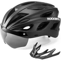 ROCKBROS Fahrradhelm Rennradhelm mit abnehmbarem Visier, Cityhelm, leichter Cityhelm