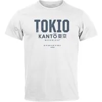 Neverless Print-Shirt Herren T-Shirt Frontprint Tokyo Japan Japanische Schriftzeichen mit Print