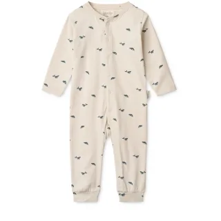 Liewood Birk Bedruckter Pyjama-Einteiler 50/56 Peach mini / Sea shell