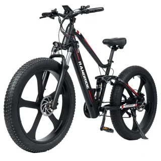 [EU Direct] RANDRIDE YX90M Electric Bike 48V 13.6AH 1000W Electric Bicycle 26 Inch 70-90KM Mileage Range Max Load 150KG