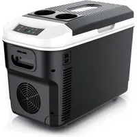 Brandson Elektrische Kühlbox Elektrische Kühlbox 14 L mit Display, Kühl- & Heizfunktion, 230V/12V, 14 l, Sichtfenster, 2 Tassenhalter, Tragegurt, Status-LEDs