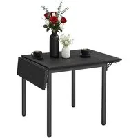 relaxdays Klapptisch Esstisch klappbar 2 bis 4 Personen (1-St), schwarz