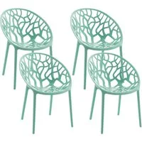 CLP Gartenstuhl Hope (4er Set), stapelbar, wetterfest und UV-beständig