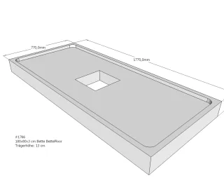 Neuesbad Wannenträger für Bette Floor 1800x800 SD22846