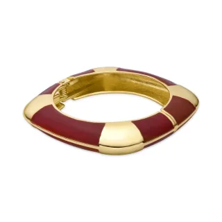 Luxenter Armband mit 18 Karat Gelbgold-Finish und rot lackiert – Souda