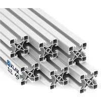 KLAK Profil KLAK 40 - 6x Aluprofil 40x40mm light 2m System-, Montageprofil Nut 8 (Set)