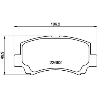 Hella Bremsbel?ge vorne DFSK K DONGFENG XIAOKANG K02 Suzuki Wagon