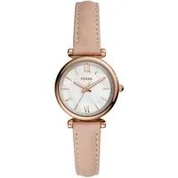 Fossil Quarzuhr ES4699 ES4699, Fossil ES4699 Uhr Damenuhr Lederarmband Rosa