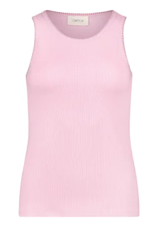 CARTOON - Ärmelloses Basic-Top mit Rundhalsausschnitt pink - Gr. - 36