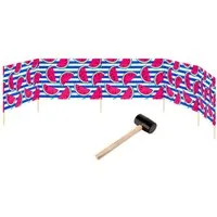Garronda Windschutz Strand Sichtschutz 6m lang mit Gummihammer Garten Meer GAEX001, (mit Gummihammer)