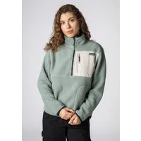 SUBLEVEL Fleecejacke Damen Half-Zip Fleecejacke Reißverschluss Fleecejacke Outdoorjacke Kuscheljacke