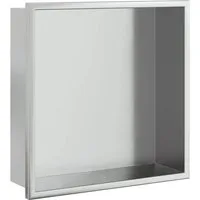 vidaXL Brauseschlauch Duschnische Gebürstet Silbern 32x32x9 cm Edelstahl