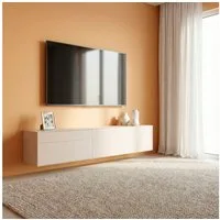 LeGer Home by Lena Gercke Lowboard Essentials, TV-Board, TV-Kommode, TV-Schrank, TV-Möbel (2 St), Breite: 277 cm, UV lackiert, Push-to-open-Funktion