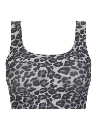 Chantelle Lingerie - SoftStrech Power Rundhals BH grey leopard - Gr. - M