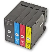 Kompatibel Canon PGI-2500 XL Multipack 4-Farben (Schwarz, Cyan, Magent Tintenpatrone (für Canon Maxify MB 5450 und weitere)