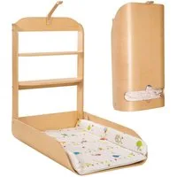 roba® Wickelregal Wandwickelregal und Windelspender, klappbares Wickelregal, inkl. Unterlage 'Waldhochzeit'