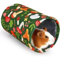 Ledander Kleintiertunnel Meerschweinchen Tunnel – Zubehör aus Canvas, Waschbarer Kuscheltunnel, für Hamster,&Frettchen–Faltbarer Spieltunnel & Versteck für Kleintiere