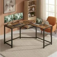 VASAGLE Schreibtisch L-förmiger Computertisch, Eckschreibtisch, Gaming, Homeoffice, 129 x 129 x 76 cm, platzsparender Bürotisch, einfacher Aufbau