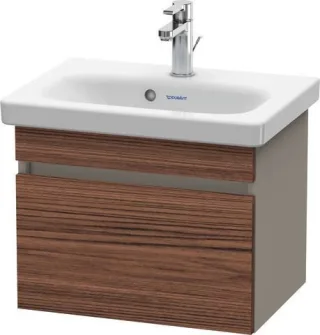 Duravit DuraStyle Waschtischunterbau wandhängend Nussbaum dunkel & Basalt Matt 500x368x398 mm - DS63 DS630302143
