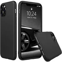 CoolGadget Handyhülle Handy Schutzhülle für Apple iPhone 11 Pro Max matt schwarz 6,5 Zoll, Silikon TPU Hülle Schutz Tasche Cover schlicht Slim Case