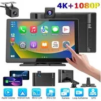 ESSGOO 9'' 4K Wireless Carplay Android Auto real 4K Dashcam Rückfahrkamera Navigationsgerät