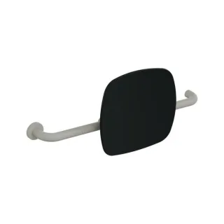 Hewi 801 Rückenstütze 801.51B9263L95 Wandabstand 150mm, Ausführung links, matt, Lehne tiefschwarz, felsgrau