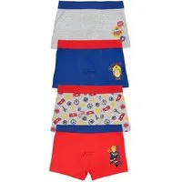 United Labels® Boxershorts Feuerwehrmann Sam Boxershorts für Jungen Unterhose Boxer (4er Pack)