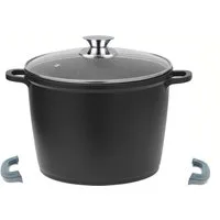 Cheffinger Kochtopf Tiefer Kochtopf Induktion Deckel Ø24/28cm Suppentopf Alu Guss, Aluminium (1-tlg)