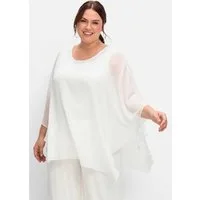 Sheego Klassische Bluse Tunika 3/4-Arm