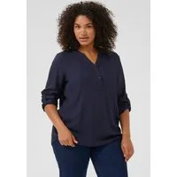 KAFFE Curve Langarmbluse Bluse langarm KCsida Große Größen