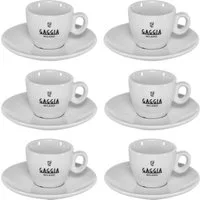 Gaggia Kaffeeservice Milano Espressotassen Set 6 Stück, Keramik